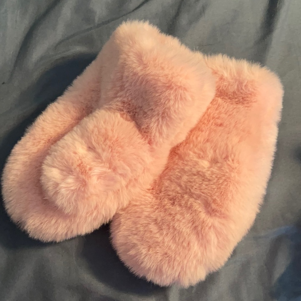 Pink Fuzzy Mittens